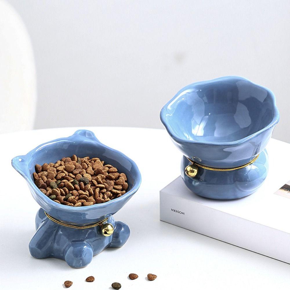 Anti Overturning Dog Food Bowl Large Capacity Cat Drinking Feeder Ceramic Cat Bowl  For Cats Dogs