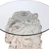 Table d'appoint - Lion Gris - Magnésium - 52 x 44 x 72 cm