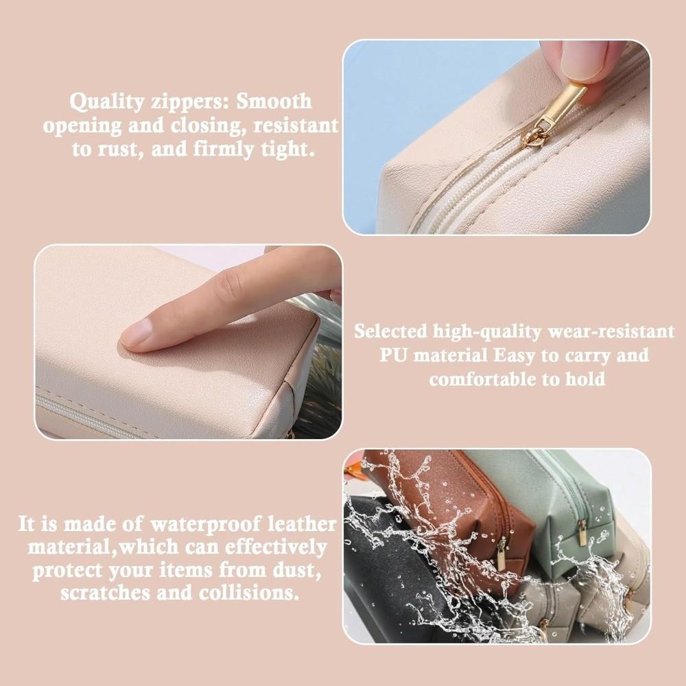 PU Leather Pen Bag Pure Color Pencil Pouch Coin Purse Pencil Case Boy Girl