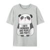 I Hate Mornings People And Pants Funny Cute Panda Tops Shirt Comfortable Teeshirt 2024 Popular Cotton Camisa Student Tshirt