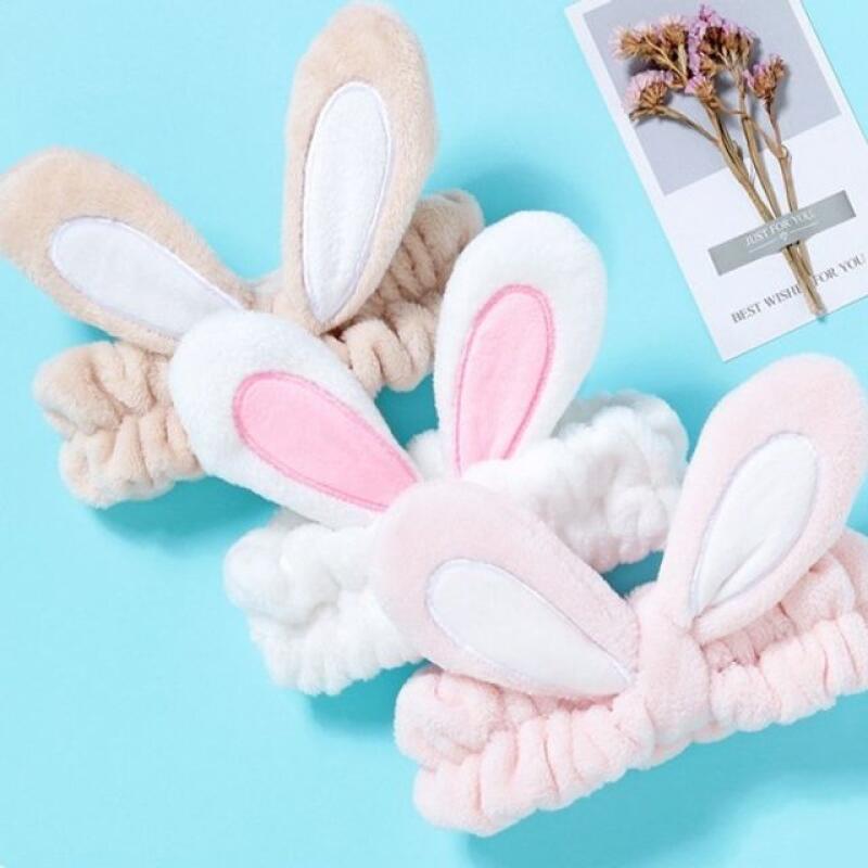 

Rabbit Velvet Wash Band Bunny Headband white