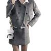 Elegant Socialite High-End Wool Suit Skirt Set - Short Jacket and Skirt for Women