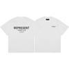 T-shirt casual a maniche corte unisex, basic, con stampa logo piccolo, di tendenza, transfrontaliera, marca REPRESENT