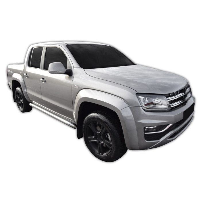 J&J Automotive | Tubes Marche-Pieds Latéraux Marche Pieds Compatible Avec Volkswagen Amarok 2010-2016 / Depuis 2016, 2 Pcs