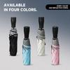 UPF 50+ Reverse-Folding Windproof Umbrella with LED Projector