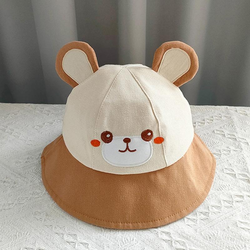 Kids Sun Hat Wide Brimmed Bucket Hat Cartoon Outdoor Children's Hat