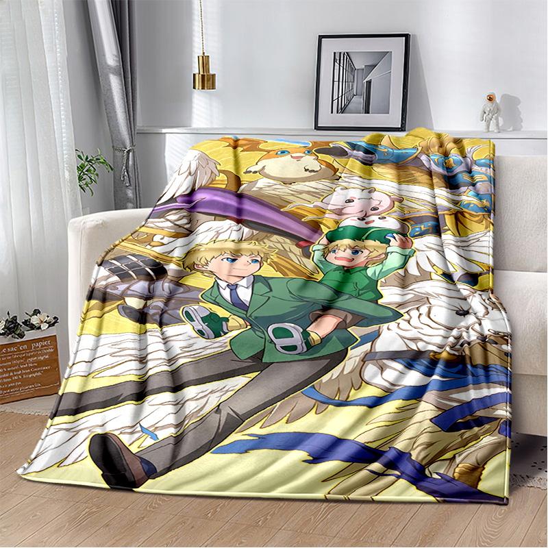 Cartoon Digimon Adventure Monster Soft Plush Blanket,Flannel Blanket Throw Blanket for Living Room Bedroom Bed Sofa Cover Child