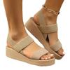 Women's Shoes Thick-soled Wedge Heel Sandals One-line Sponge Sandals