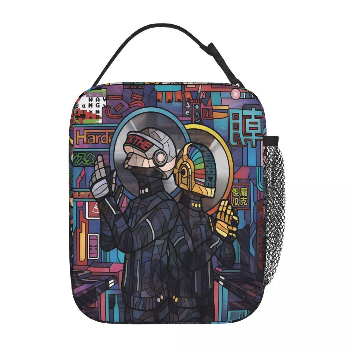 Daft Punk Lunchtas Draagbare Geïsoleerde Lunchbox Strand Grafisch Ontwerp Koeltas Leuke Oxford Thermische Tote Handtassen One Size gray