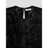 Anggae Washed Velvet Long Dress Black