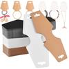 100 Stück 11,9 cm Faltbarer Anhänger für Kleidung Schmuck Haaraccessoires Anhänger 3 Farben erhältlich Beschriftbares Kraftpapier Anhängeetikett