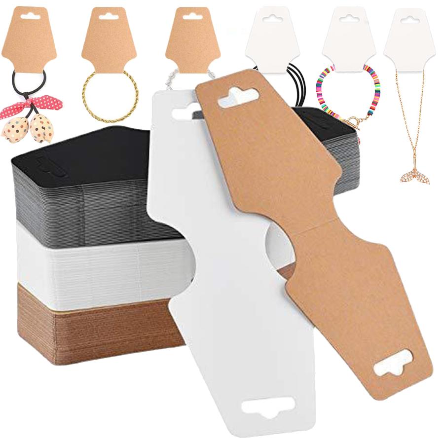 100 Stück 11,9 cm Faltbarer Anhänger für Kleidung Schmuck Haaraccessoires Anhänger 3 Farben erhältlich Beschriftbares Kraftpapier Anhängeetikett