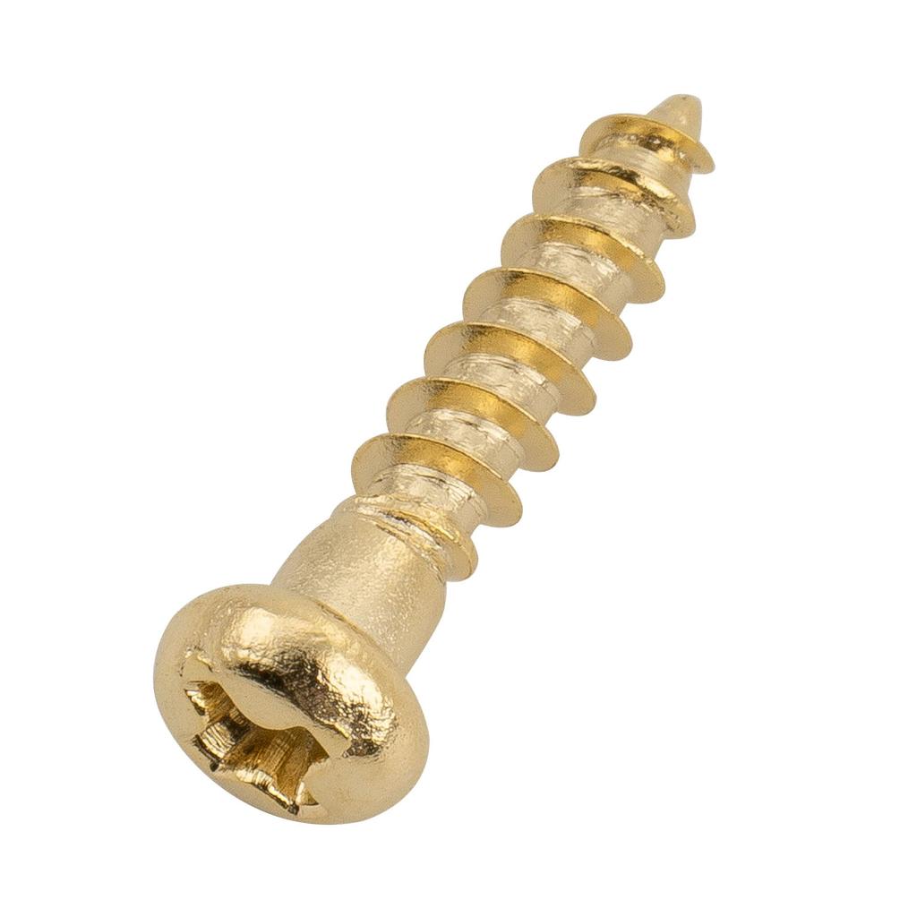 Musiclily Ultra Guitar Tuner Mounting Stainless Panhead for Electric Gold of 2.2x10mm Screws, Steel, Type, Guitars/Acoustic/Bass, (Set 20)
