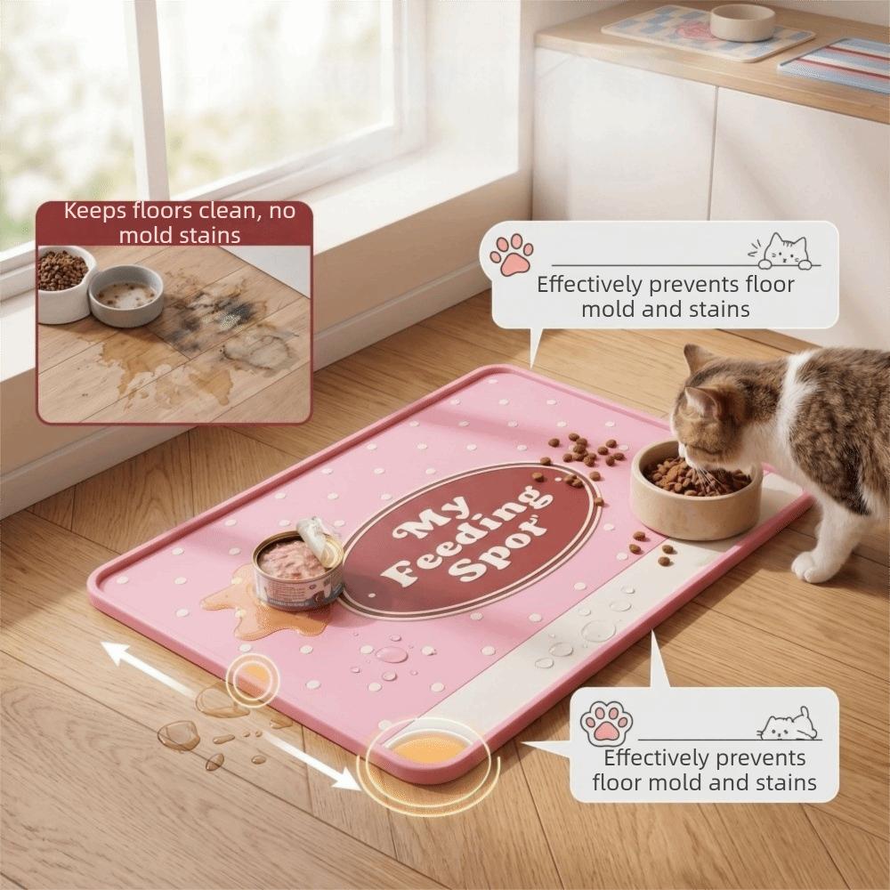 Anti-fouling Pet Feeding Pad Anti-spill Dog Food Bowl Mat Cat Drinking Feeding Mat  Pet Dining Area
