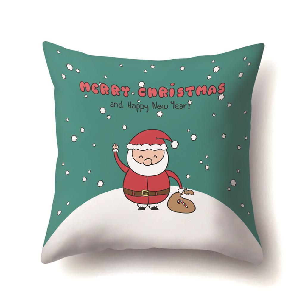 Christmas Series Polyester Pillows Santa Multi-platform Christmas Elk Pillow Cover
