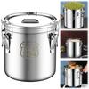 6/12L Stainless Steel Food Oil Sugar Milk Storage Bucket with Seal Lid with Handles for Household Kitchen Bar Restaurants