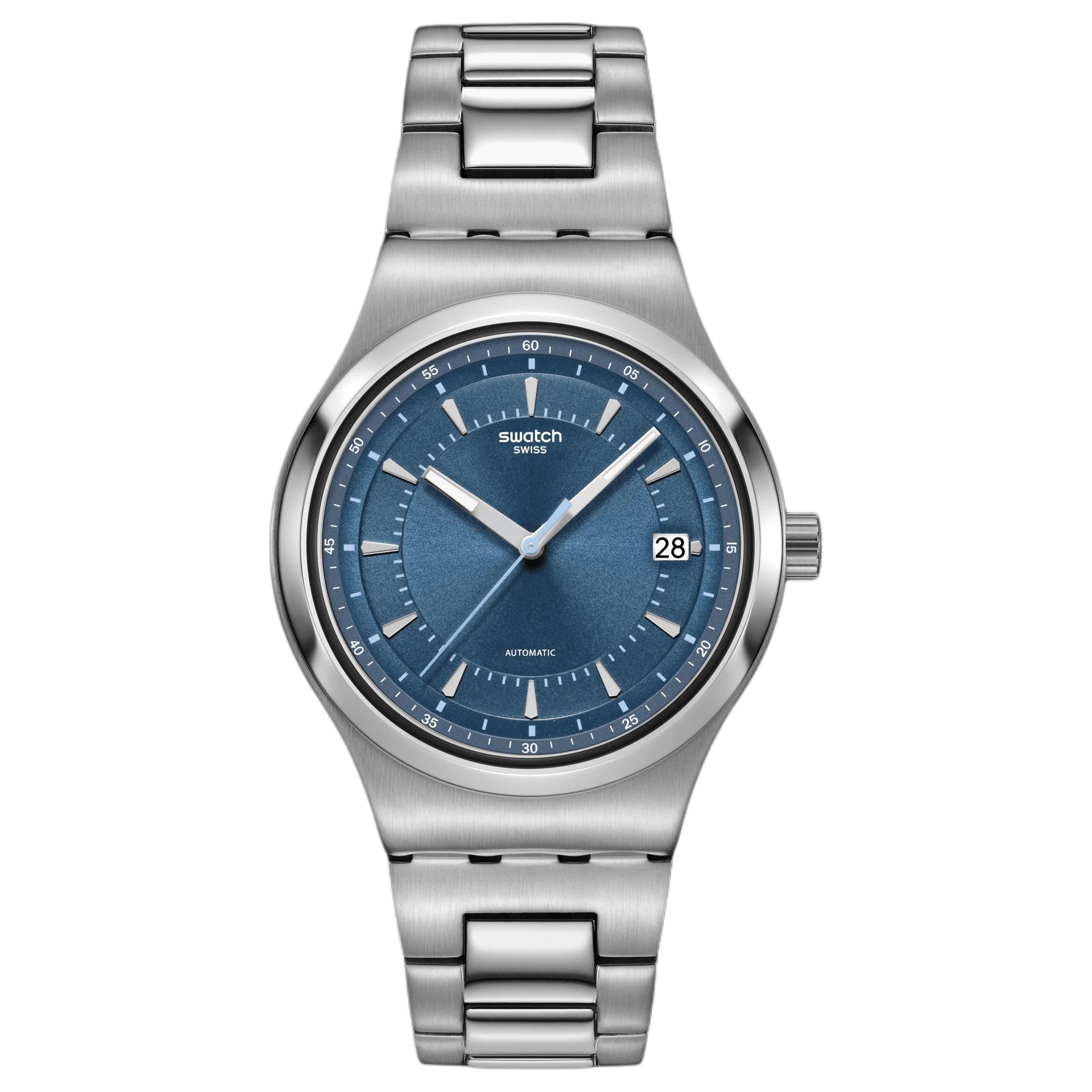 SWATCH Essentials Automatic Mechanical Movement 30m Water Resistance Unisex Watch 42mm Blue Dial YIS435G Blue Dial