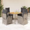 Vidaxl 5-Cz. Set di Mobili da Giardino con Cuscini, Grigio, Rattan PE