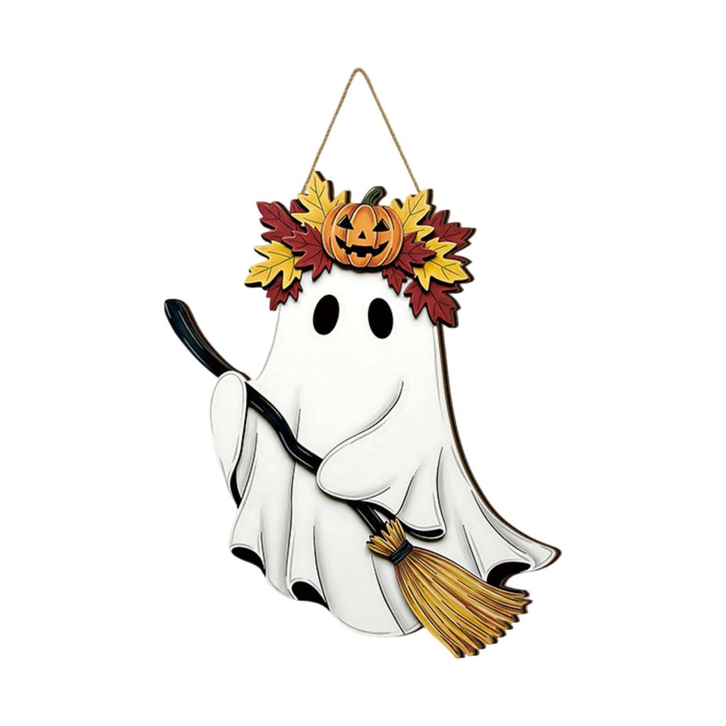 Halloween Wooden Sign Welcome Door Hanging Festival Atmosphere Pumpkin Wall Decoration Living Room Wall Hanging