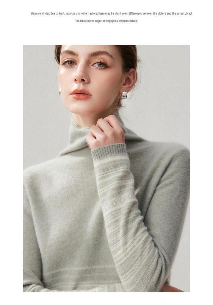2026 Women's Retro Jacquard Cashmere Blend Loose Sweater