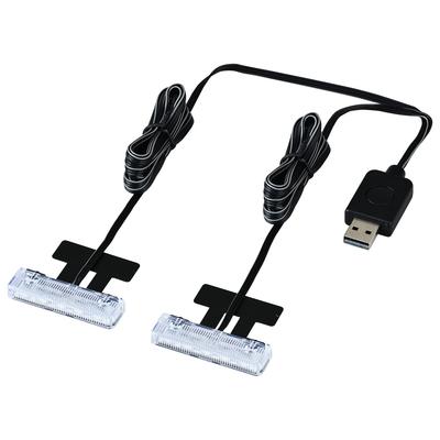 Seiwa F338 Car Supplies, LED Floor Light, USB 2 Lines, Blue/White Switching, Illumination, USB Power Supply, Uses High Brightness LED