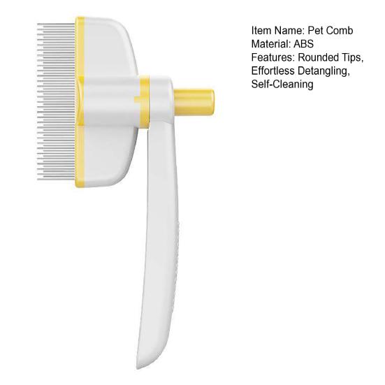 Self-Cleaning Pet Grooming Comb 180-Degree Rotatable Dog Detangling Brush Loose Fur Remover Comb for Long And Short Hair Cats Dogs