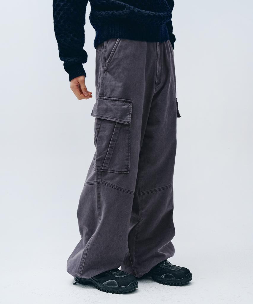 INTEMPOMOOD Nutty Cargo String Pants_Dark Purple