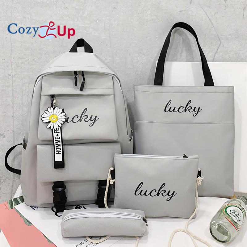 Рюкзак школьная сумка женский буквенный рюкзак контрастного цвета для школьников младших — фото 9