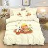 Anime Bedding Set Soft Comforter Cover With 1/2pcs Pillow Shams For Kids Adults Microfiber 3D Cute Cartoon Capybara Quilt Cover