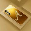 Letter A pattern electroplated glass phone case suitable for Samsung Galaxy S26 S25 S24 S22 S21 S20 FE/Ultra/Plus anti drop