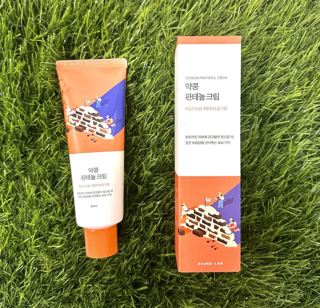 Round Lab Soybean Panthenol Cream 80ml, Anti-wrinkle, Moisturizing, Korean Cosmetics, Kbeauty, sample