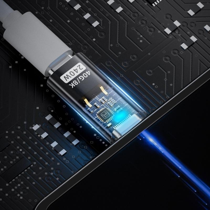 Type C Female To USB C Male Adapter Converters Extenders Data Sync 40Gbps 8K@60Hz Charging Adapter for Laptops Phone