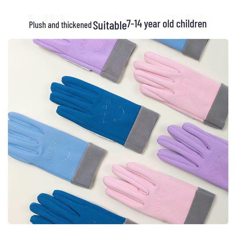 Mănuși de ciclism de iarnă pentru copii – Rezistente la vânt, antiderapante, fără degete, impermeabile pentru băieți, fete și femei.