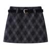 2025 New Retro Plaid Woolen A-line High Waist Petite Skirt - Autumn/Winter Collection