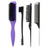Spazzola per Capelli a Spazzola per Slick Back, Coda di Cavallo Liscia, Chignon e Lisciatura Capelli Piccoli, Capelli Ribelli, Controllo dei Bordi - Pettinatura all'Indietro e Scompiglio