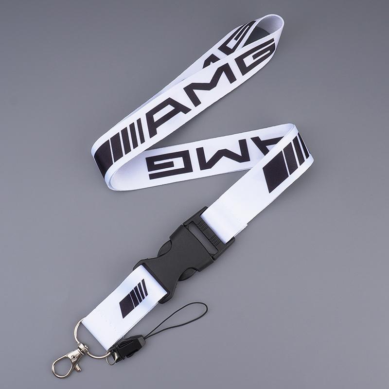 HGQ5 Fashion Neck Strap Lanyard Key Cell Phone Work ID Card Hanging Rope Nylon For Mercedes Benz AMG W204 W205 W212 W213 W221 W177