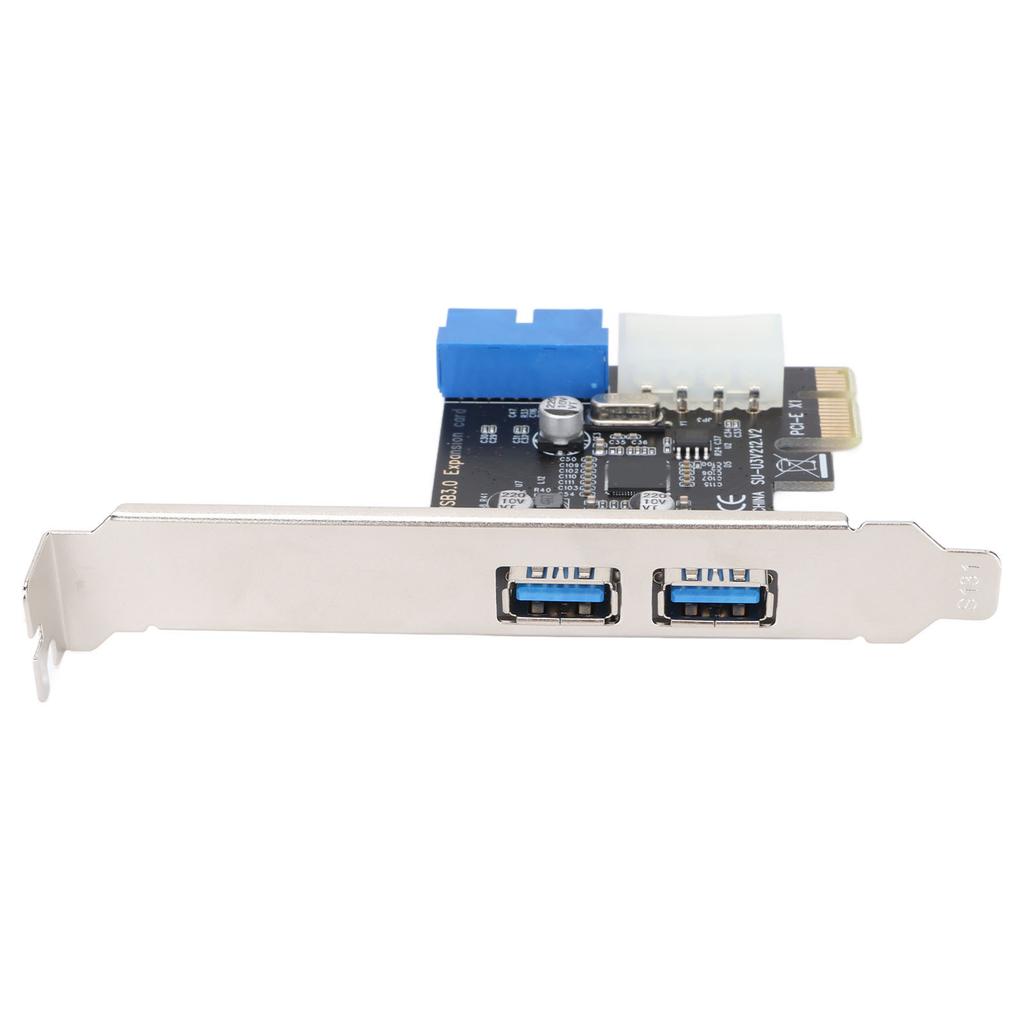 USB3.0 Expansion Card 2 Port 19 Pin 4P PCI‑E to USB3.0 Expansion Card Controller Card Adapter
