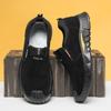 Soft-soled Men's Shoes Autumn New Low-top Labor Insurance Shoes Men's Fashion Wear-resistant Work Shoes Black Versatile Casual Shoes