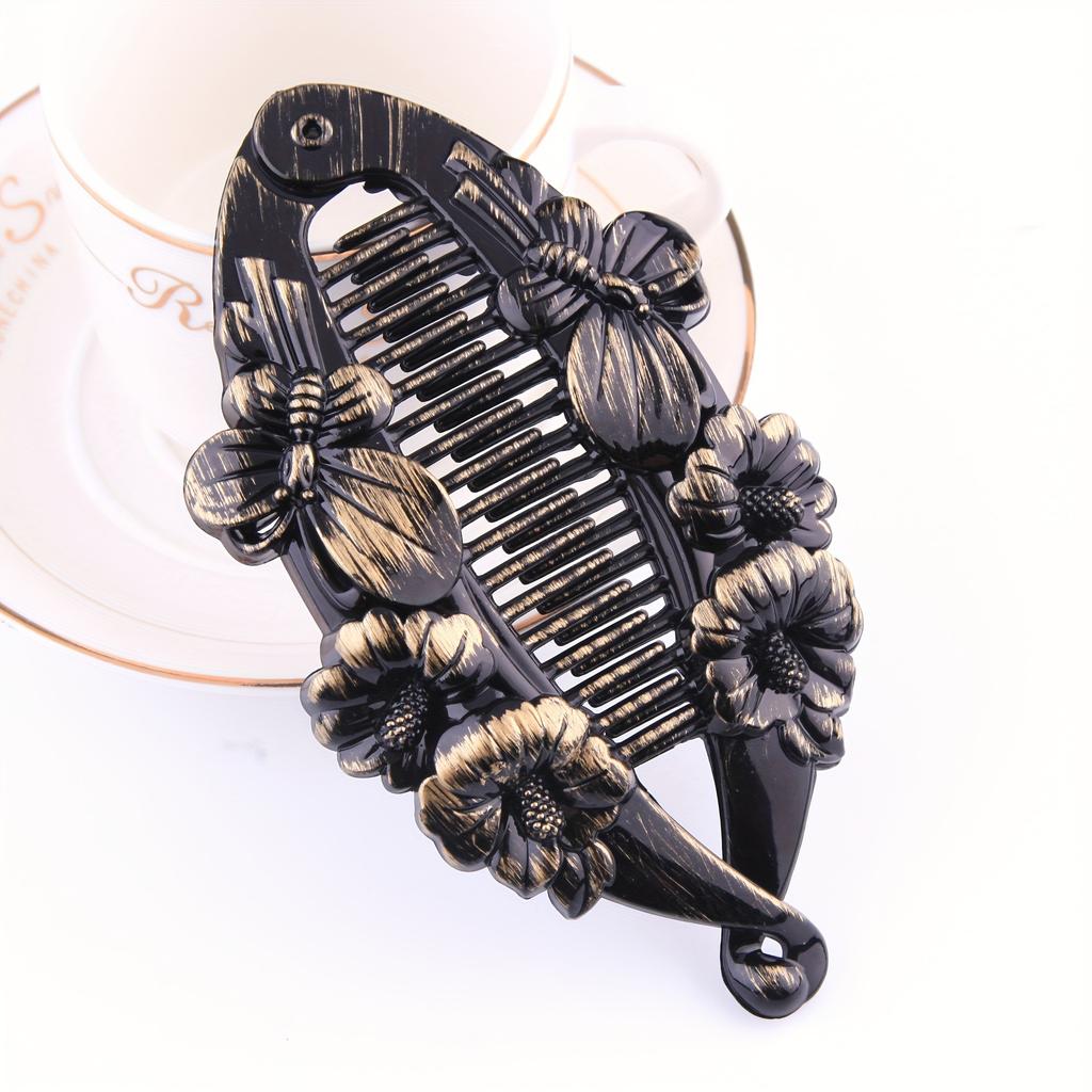 Retro Fish-Shaped Hair Clip, Bohemian Hairpin, Banana Clip, Barrettes, and Hair Styling Accessories for Ladies.