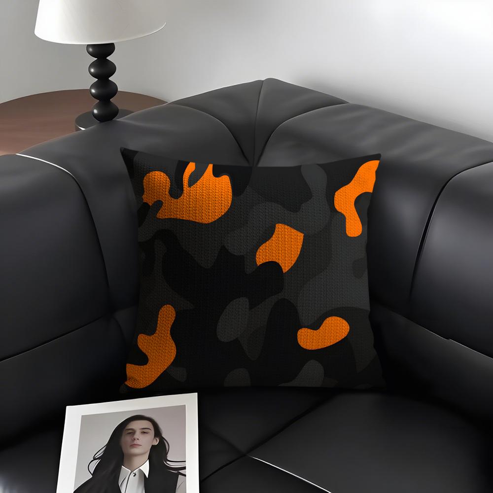 

Camouflage Cushion Cover Natural Linen Organic Fabric DoubleSided Printing Sofa Home Decor Gift Pillow Case 30x30cm