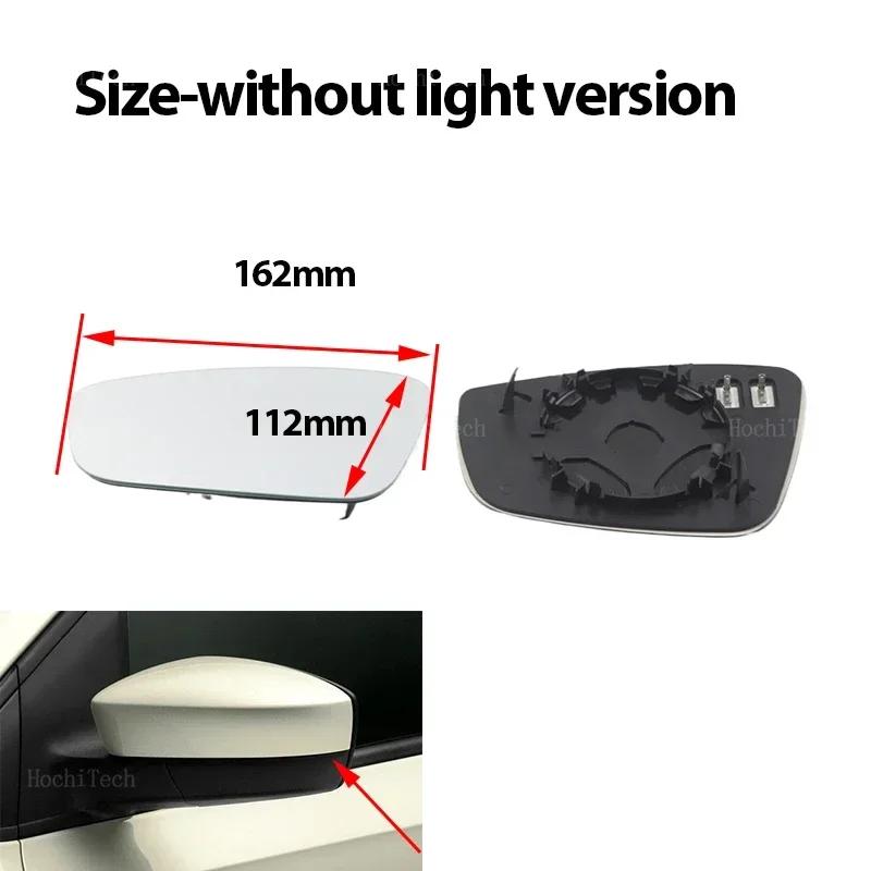Verre de rétroviseur latéral chauffant pour Volkswagen VW Polo 5 MK5 6R 6C 2010-2016, compatible avec rétroviseur gauche et droit