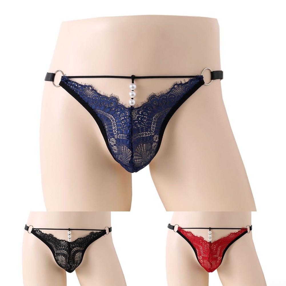 Solid Underwear T-Back Thongs Underpants 1pc Briefs