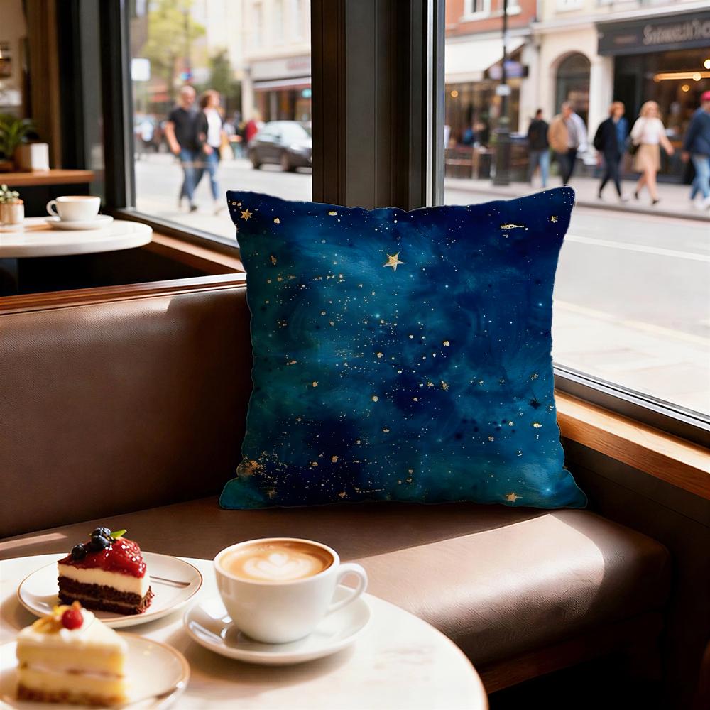 The Starry Sky Cushion Cover Set of Decorative Short Plush Pillow Covers for Sofa Soft Cushion Case X Cm