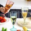 Set di Calici da Vino in Plastica con Bottiglia Contenitore Flûte da Champagne Portatili per Picnic Campeggio Mimosa Bar