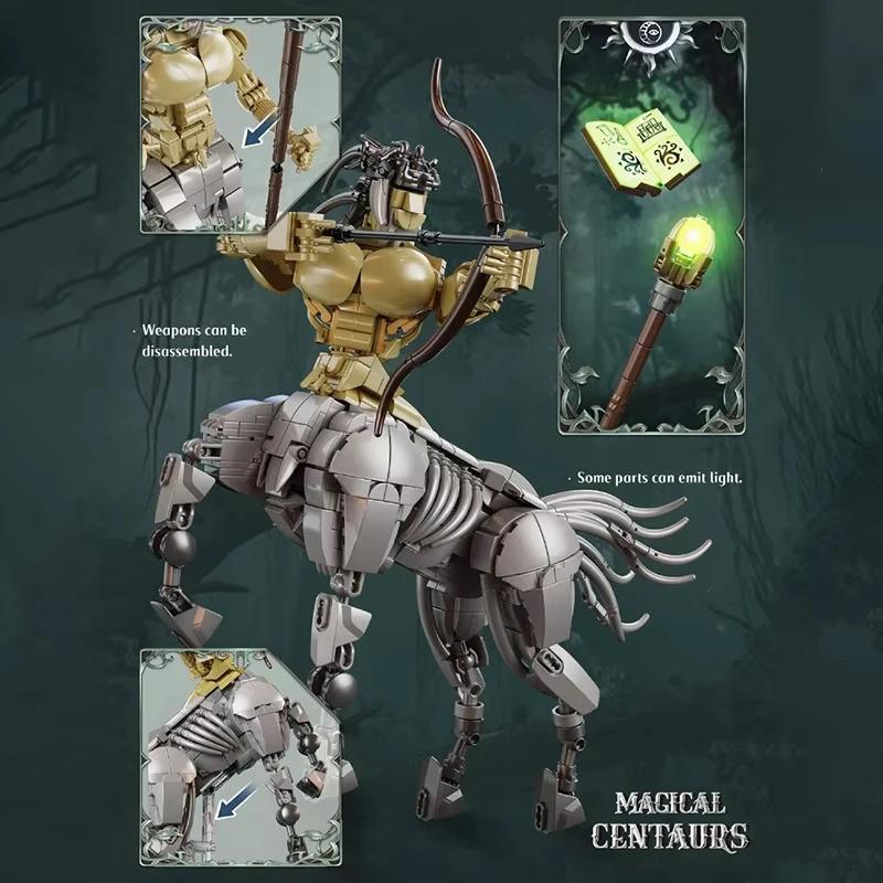 1456PCS Magic Centaur Building Blocks Creativity Centaur Archer Model Bricks Desktop Decoration Diy Toys For Kids Holiday Gifts
