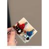 2Pcs Women Cute Cartoon Dog Heart Acetate Duckbill Clip Bangs Side Clip Daily Versatile Hair Ornaments