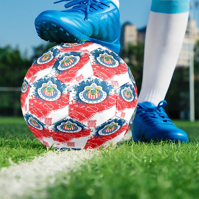Club Deportivo Guadalajara Print Size 5 Soccer Ball, PU Wear Resistant Football for Match Training and Daily Practice, Birthday Gift for Soccer Fans