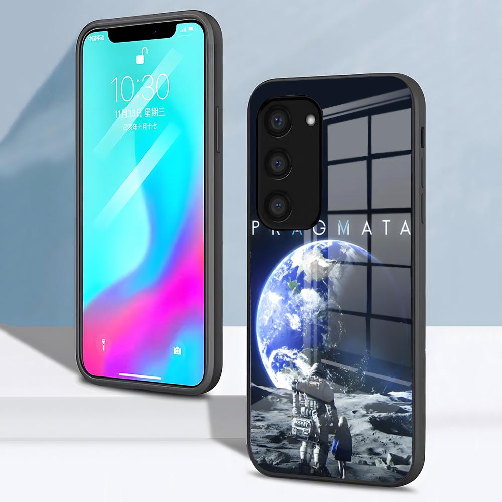 Diana Pragmata Handyhülle Für Samsung S26 S25 S24 FE S23 S22 S21 Plus S20 Ultra Note20Ultra Schwarze Glasabdeckung