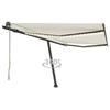 VidaXL Automatic Awning with Wind Sensor and LED 400x300 Cm Cream 3069752