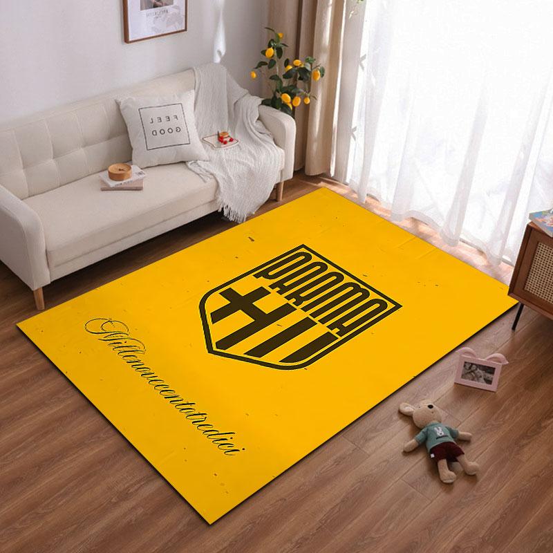 Parma Logo Yellow Carpet Suitable As a Non-slip Mat for the Living Room or Bedroom Sofa